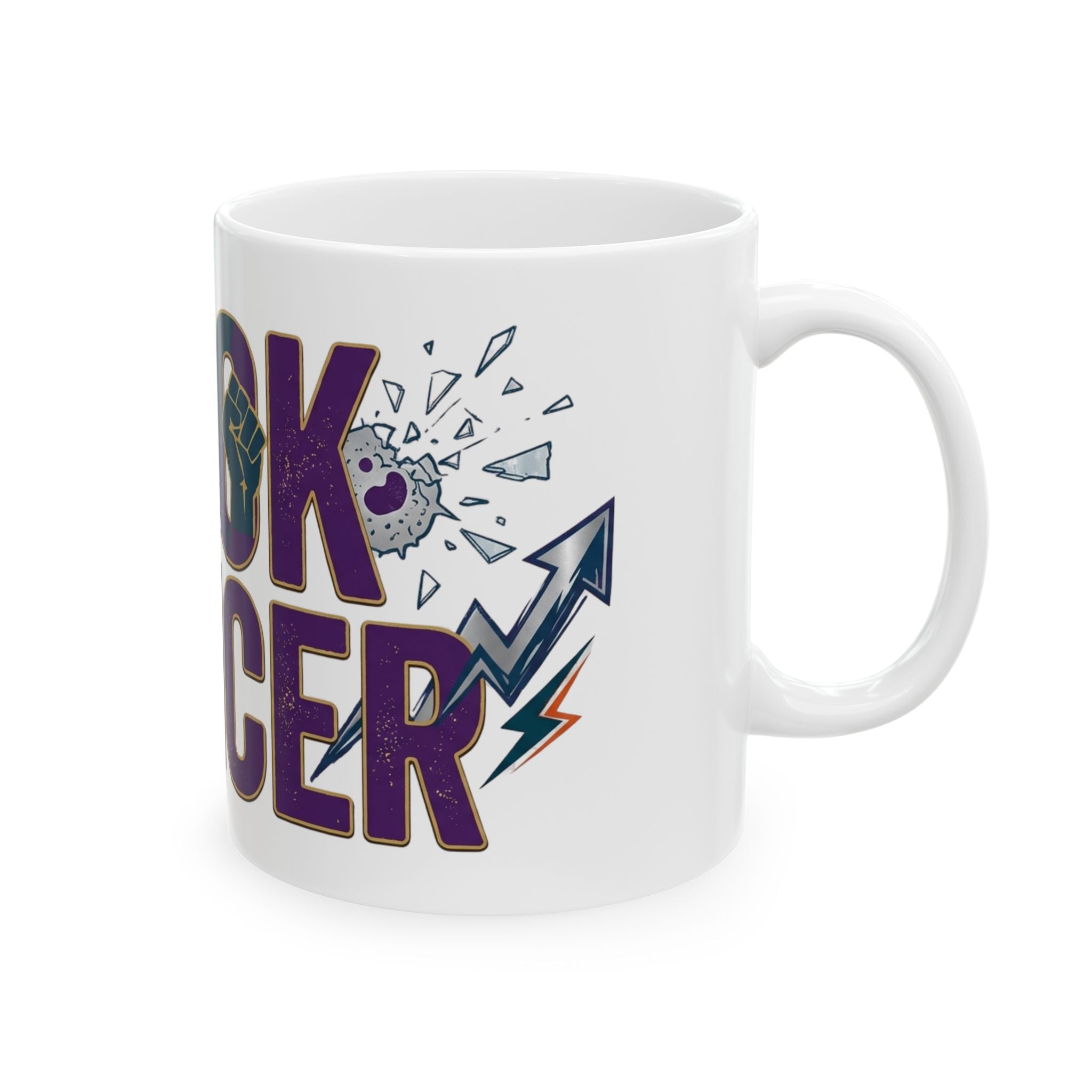 "Fuck Cancer" White Ceramic Mug