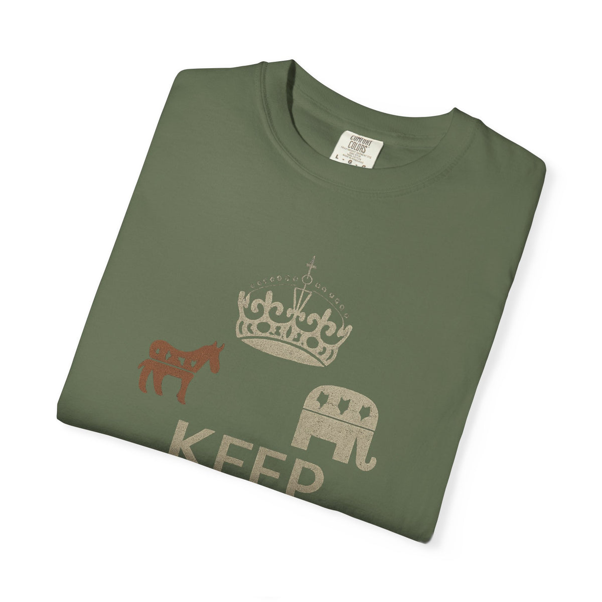 ""KEEP CALM AND BLAME THE OTHER PARTY" Unisex Garment-Dyed T-shirt
