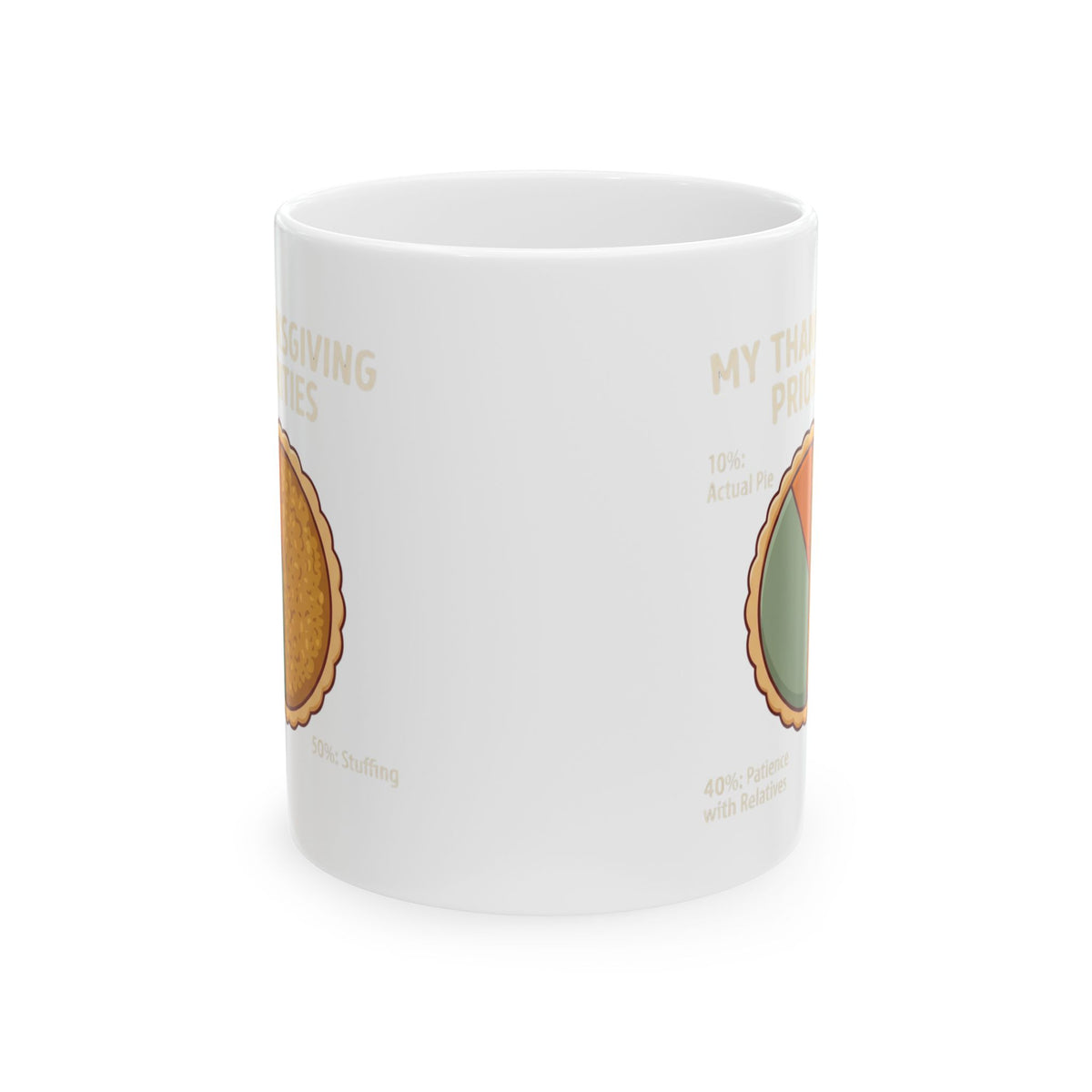 "My Thanksgiving Priorites" White Ceramic Mug