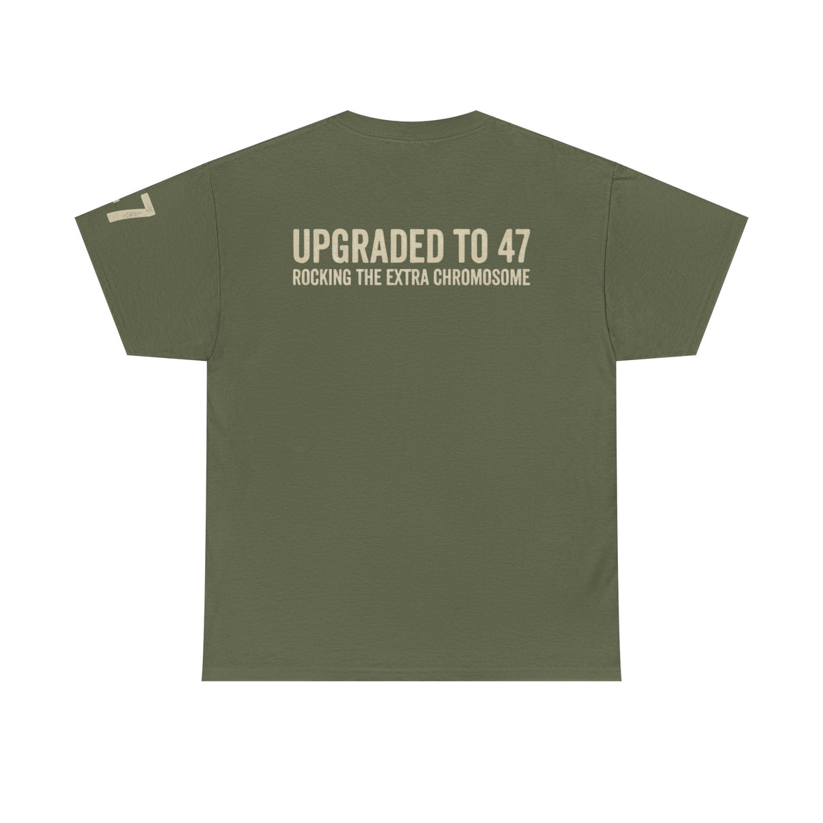 Color: Military Green | 47 Chromosomes Premium Graphic Tee