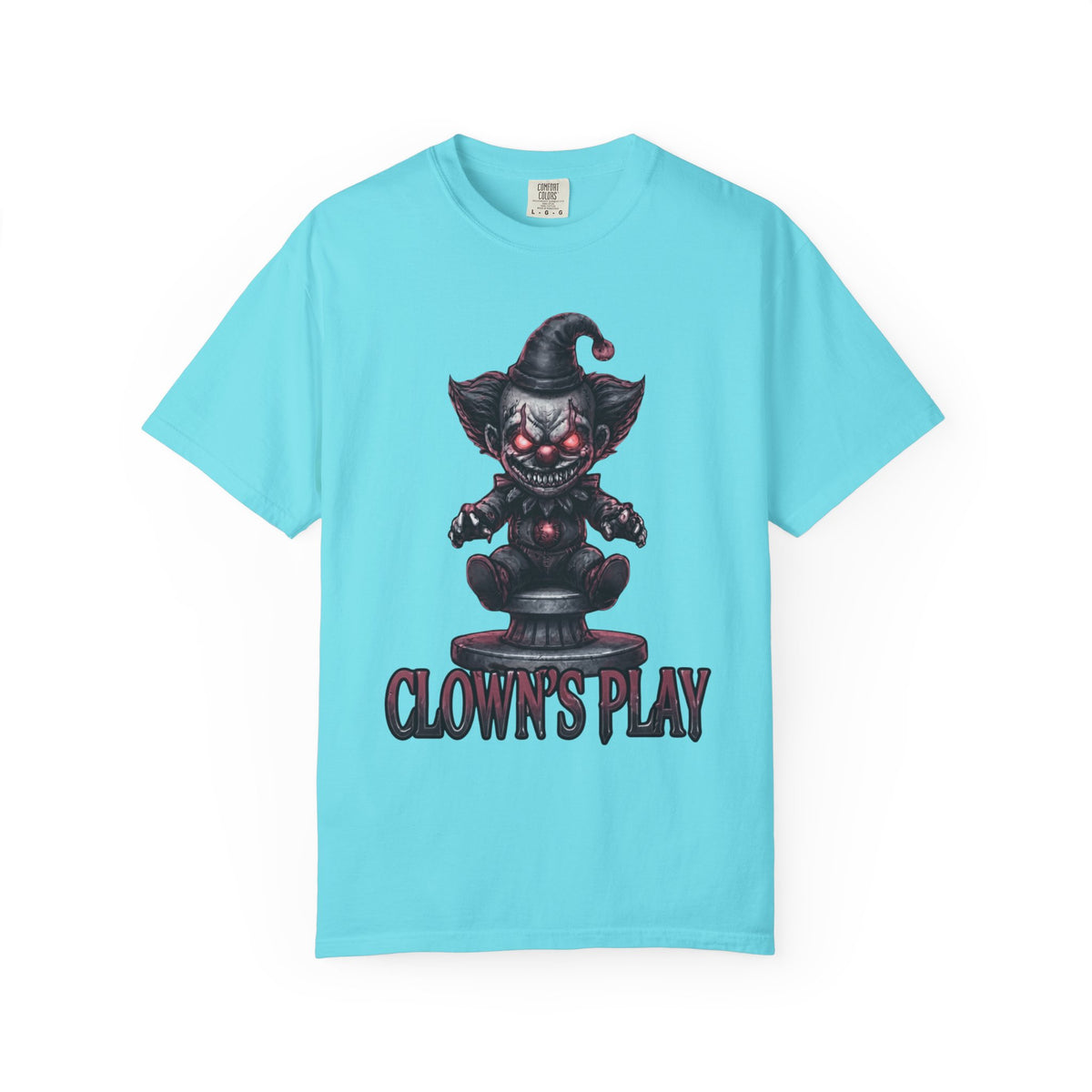 Color: Lagoon Blue | Clown Play Unisex Garment-Dyed Tee