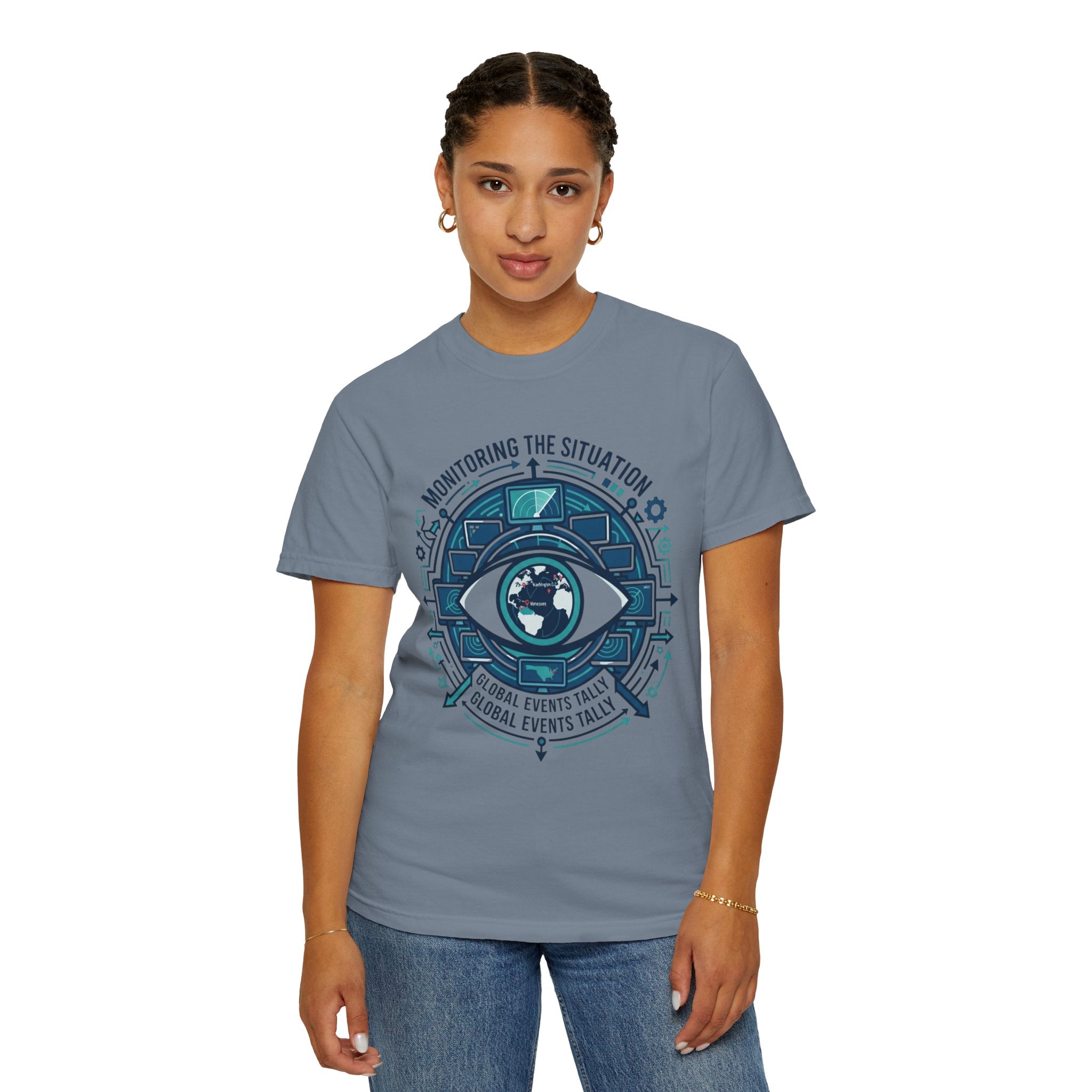 "Monitoring the Situation" Unisex Garment-Dyed Tee