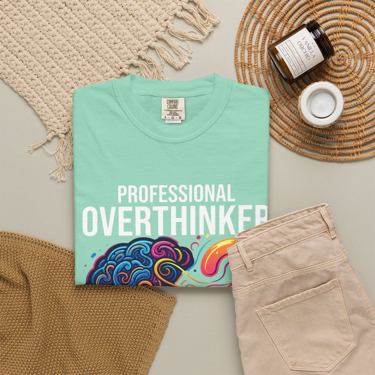 Color: Island Reef | Professional Overthinker Unisex Garment-Dyed Tee