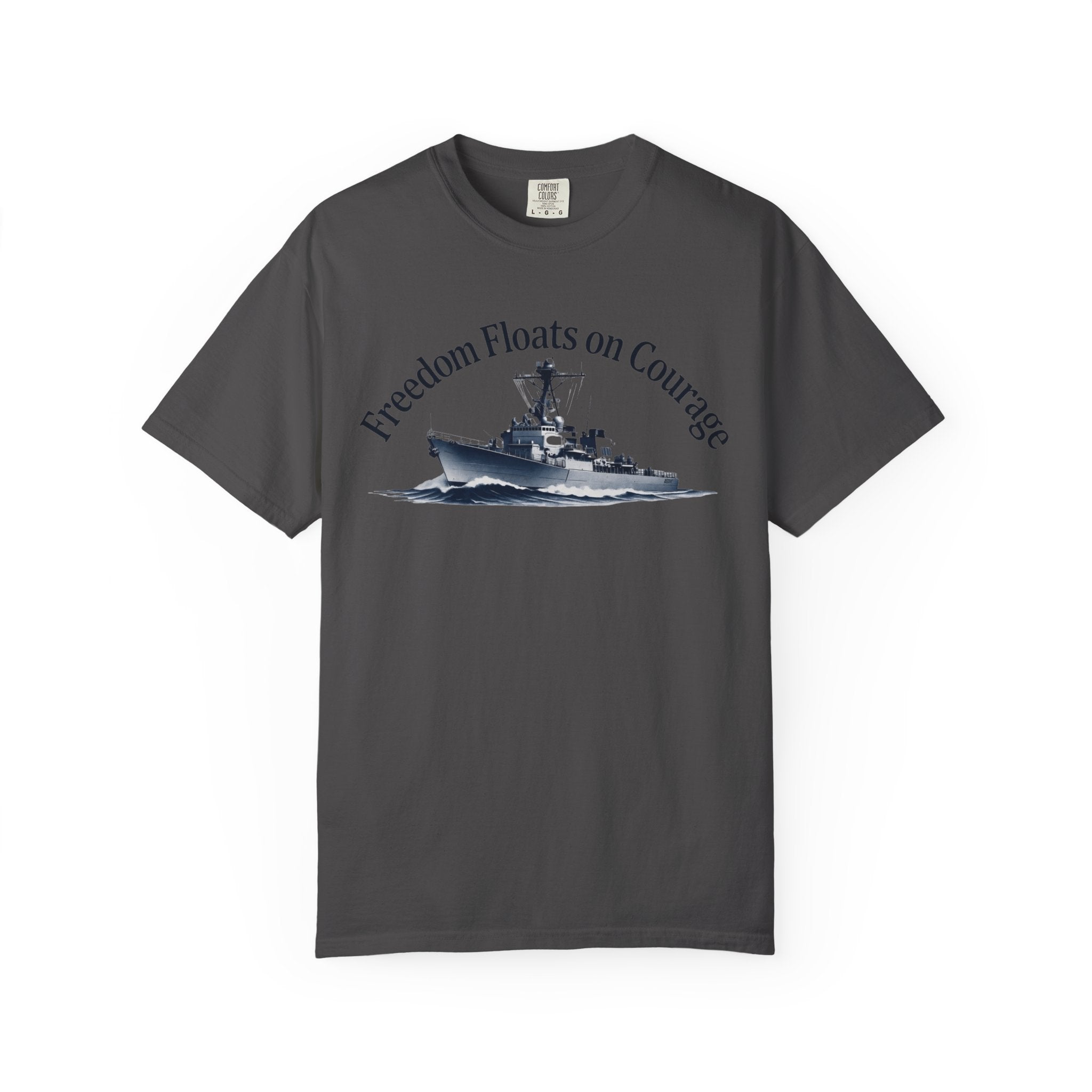 "Freedom Floats on Courage" Unisex Garment-Dyed T-shirt