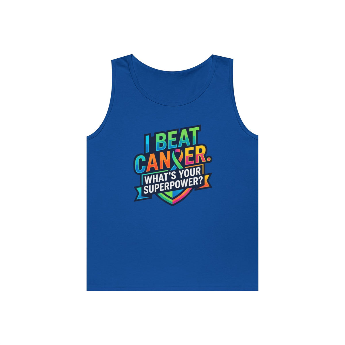 Color: Royal | I Beat Cancer - What is Your Superpower Tank Top