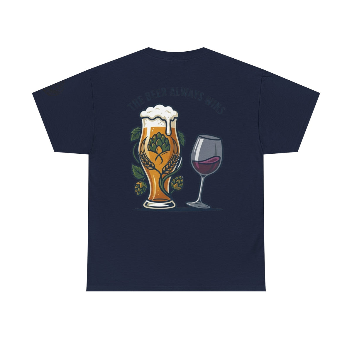 Color: Navy | The Beer Always Wins Premium Graphic Tee