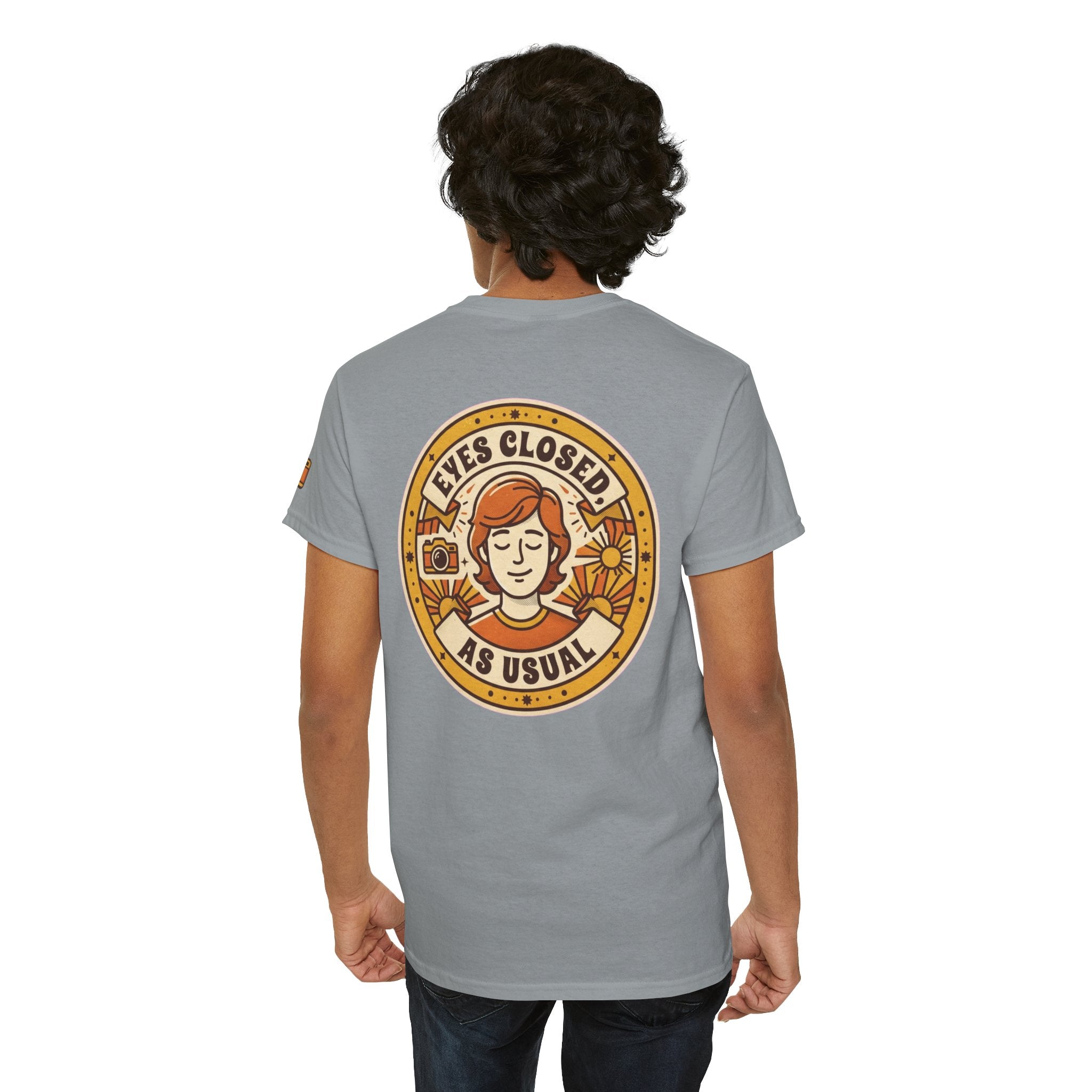 "Eyes Closed As Usual" Premium Graphic Tee
