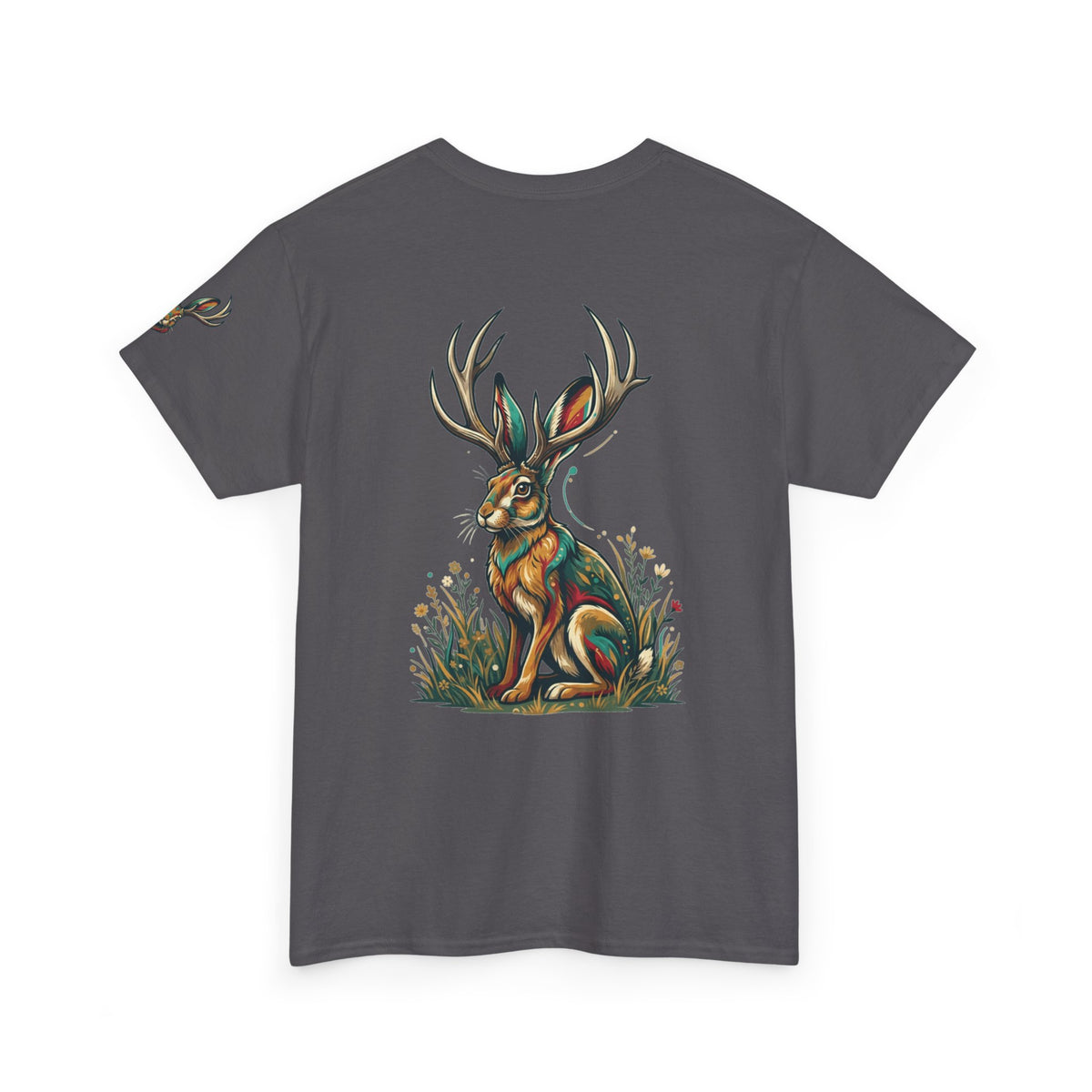 Color: Charcoal | Jackalope (American Folklore) Premium Graphic Tee