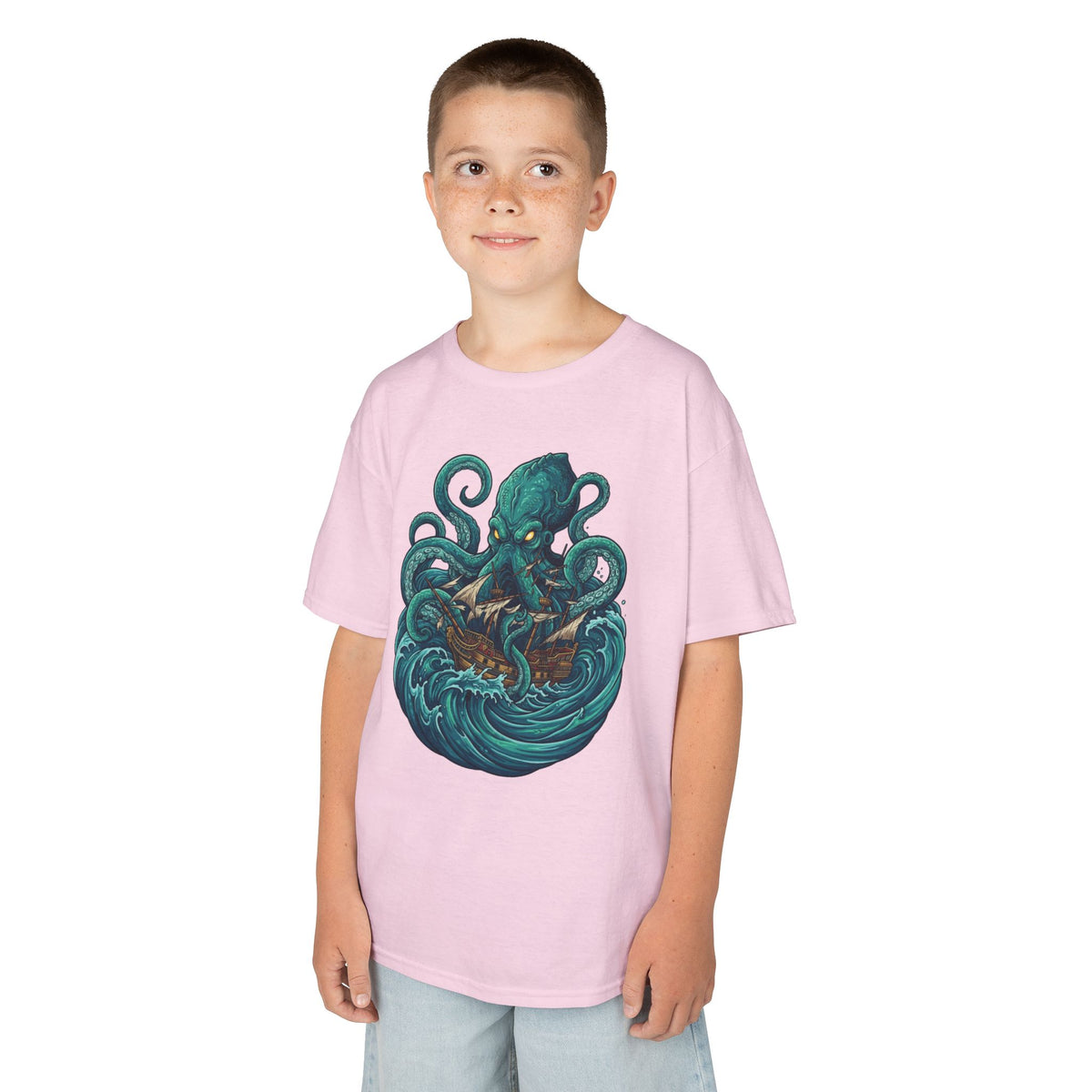 Color: Light Pink | The Kraken (Norse-Global Maritime) Kids Tee