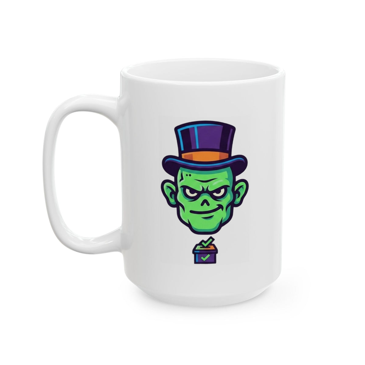 "Spooky-Fy Politics" White Ceramic Mug — Graphic
