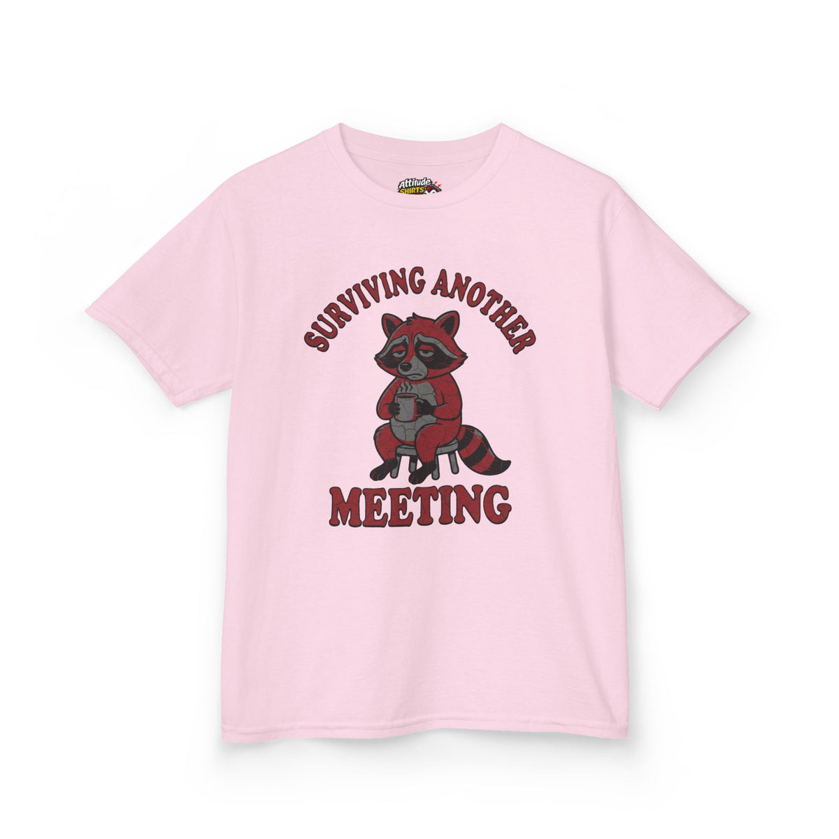 Color: Light Pink | Surviving Another Meeting Kids Tee