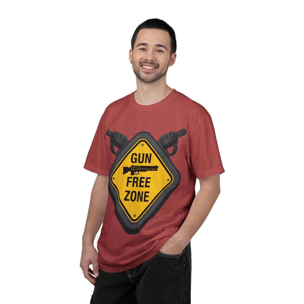 "Gun Free Zone (Heavy Metal Edition)" Unisex Garment-Dyed T-shirt