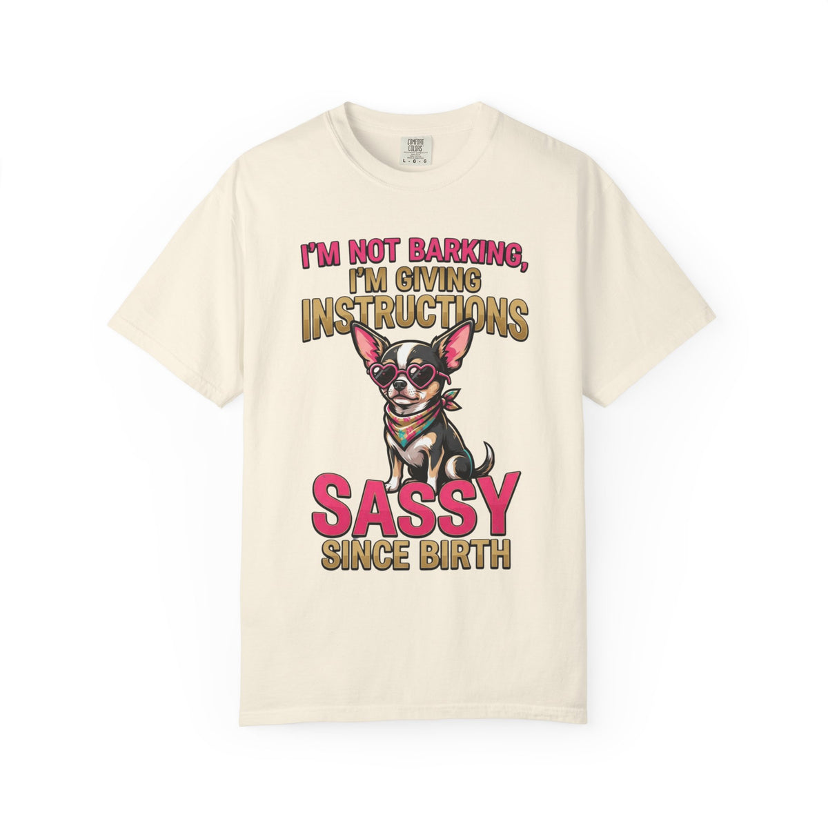 Color: Ivory | Sassy Since Birth Unisex Garment-Dyed Tee