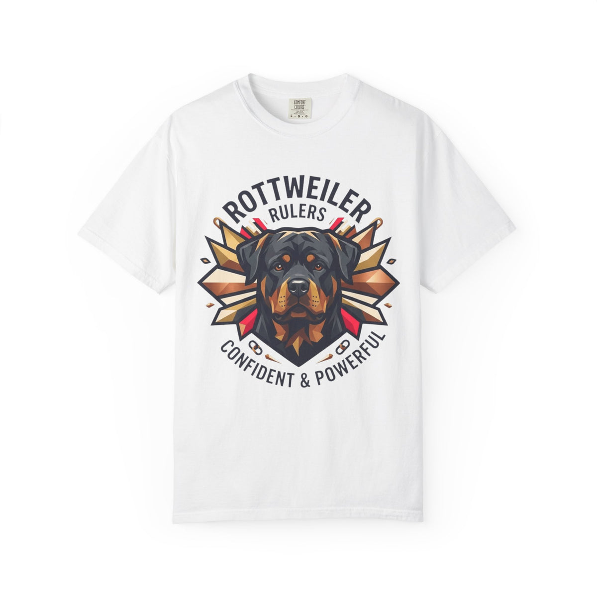 "Rottweiler Rulers Confident Powerful" Unisex Garment-Dyed Tee