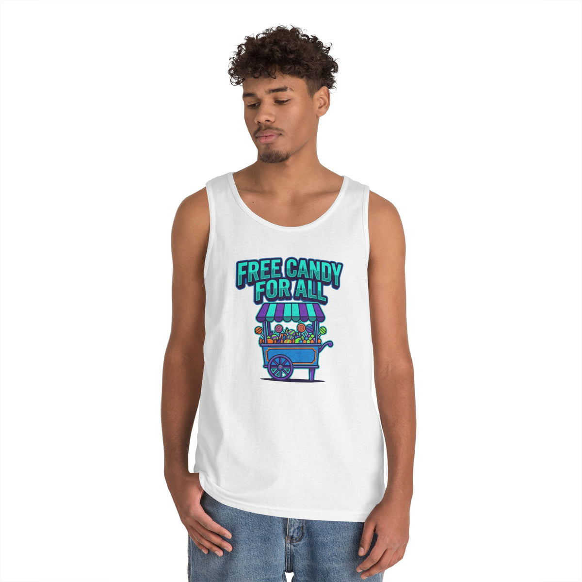 Color: White | Free Candy For All Tank Top