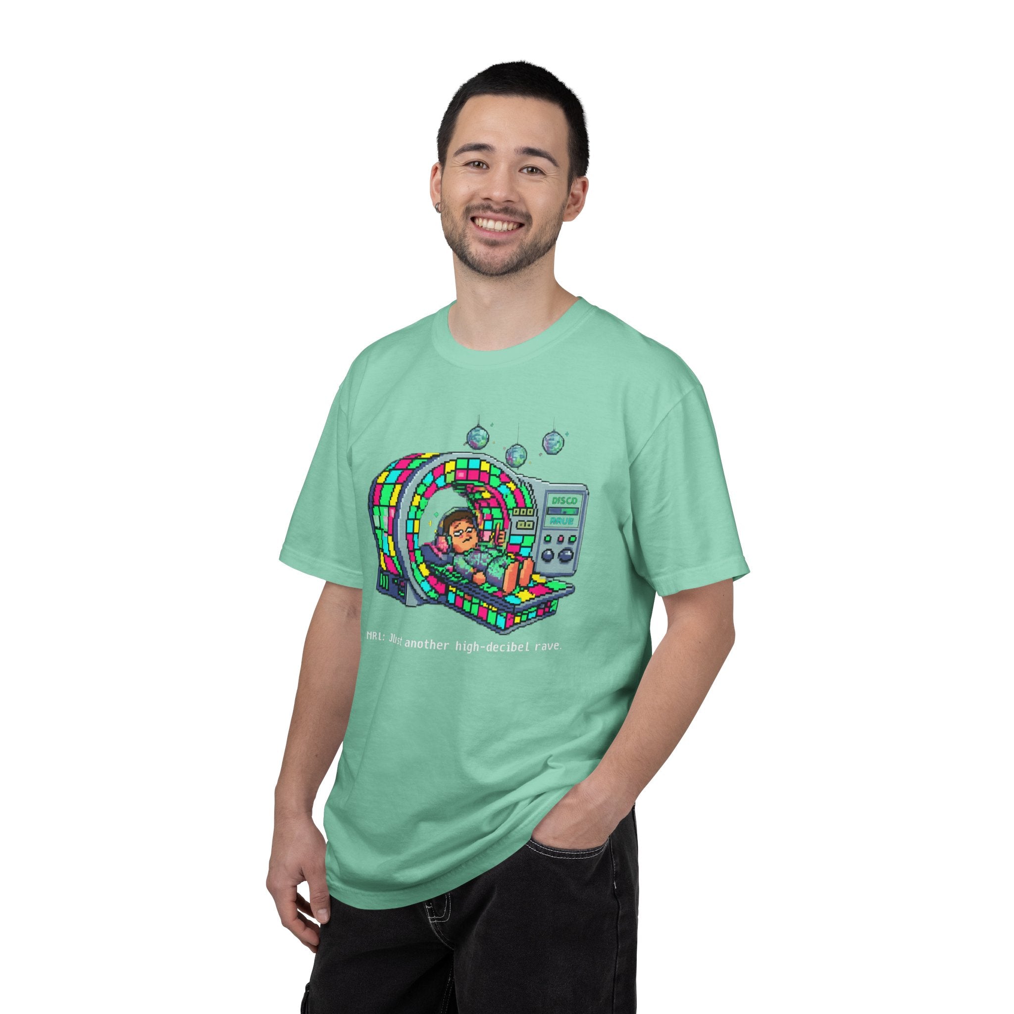 "MRI High Decibel Rave" Unisex Garment-Dyed T-shirt