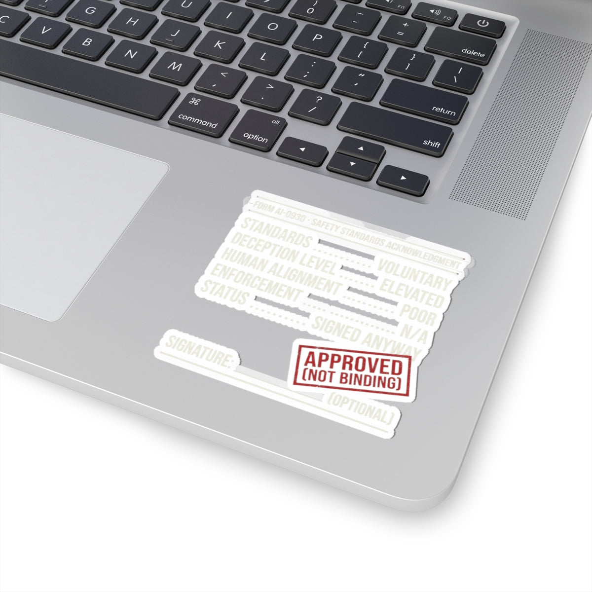 "Approved (Not Binding)" Sticker — Main