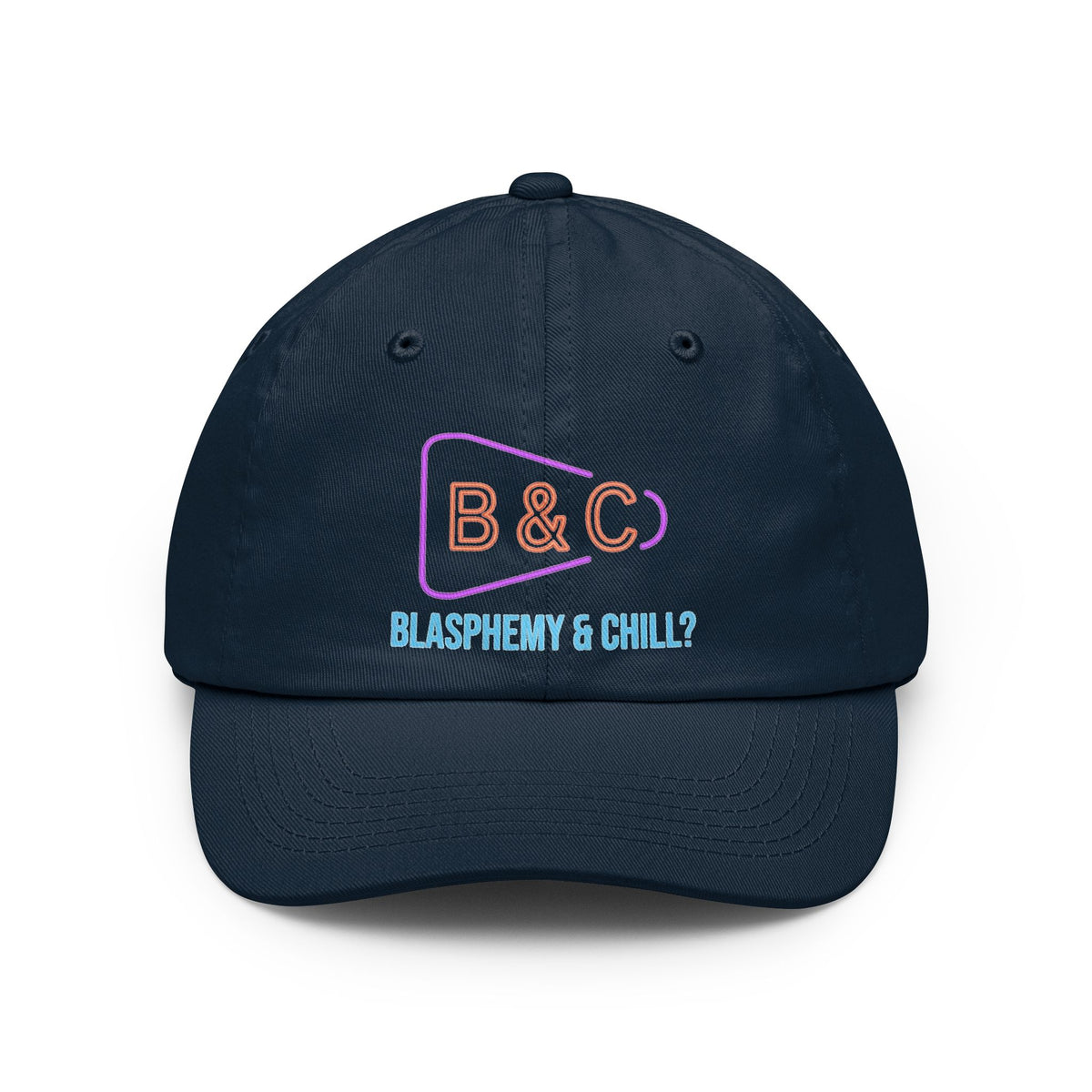 Color: Navy | Good Book Series Blasphemy & Chill Dad Hat