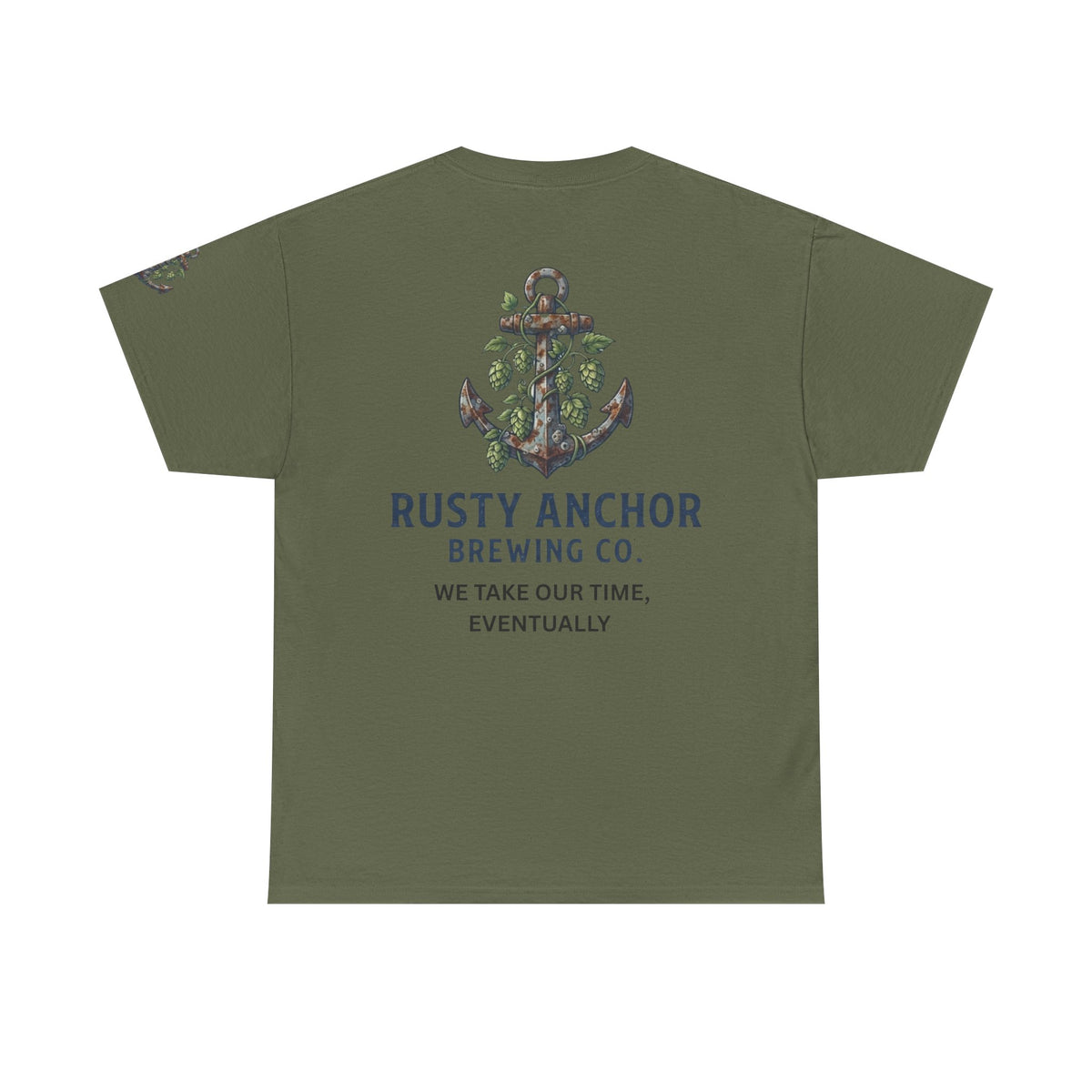 Color: Military Green | Rusty Anchor Brewing Premium Graphic Tee