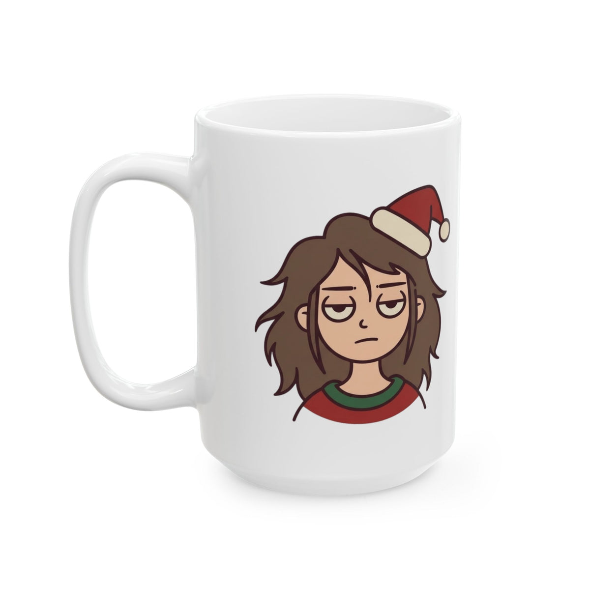"Christmas Is Ruined" White Ceramic Mug — Graphic