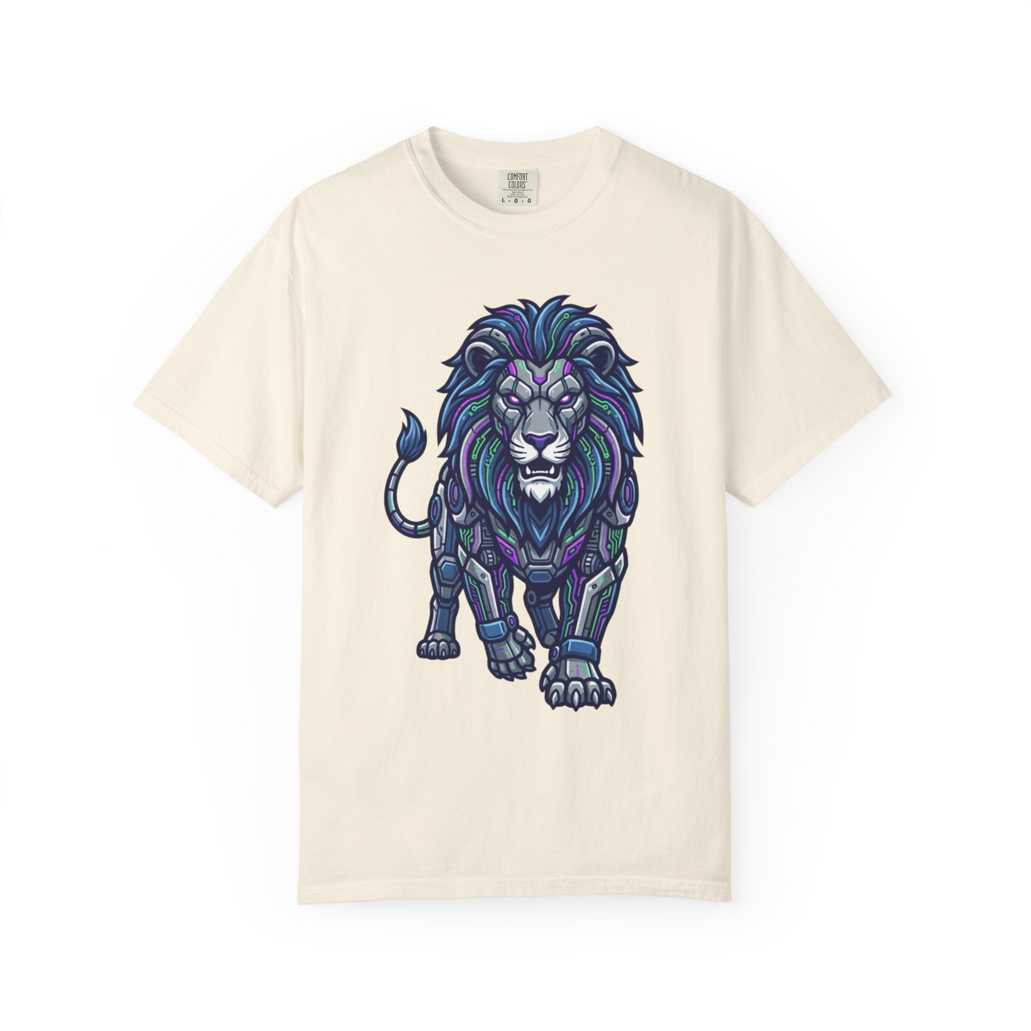 "Cyber Lion" Unisex Garment-Dyed Tee