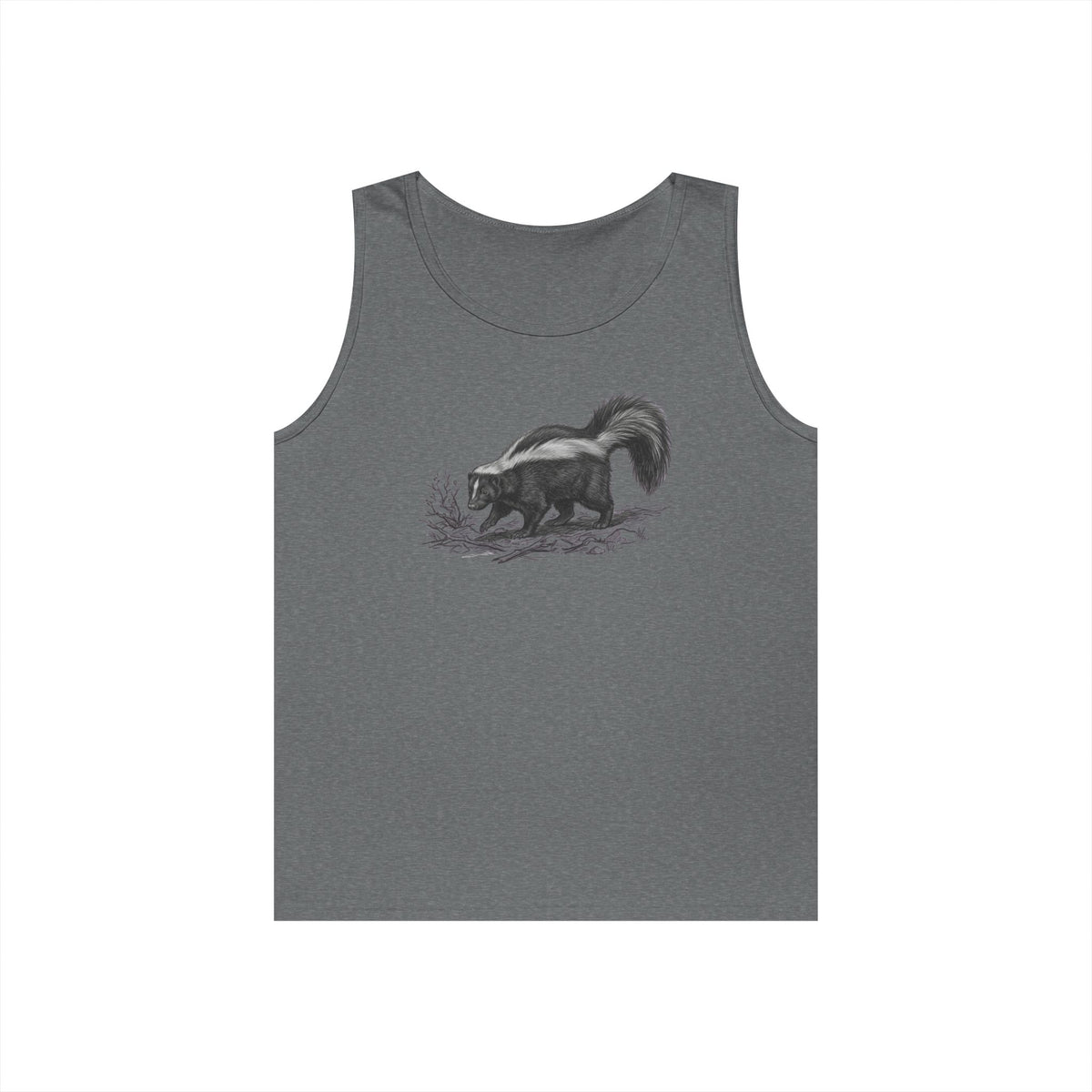 "Pencil Sketch Art Skunk" Tank Top
