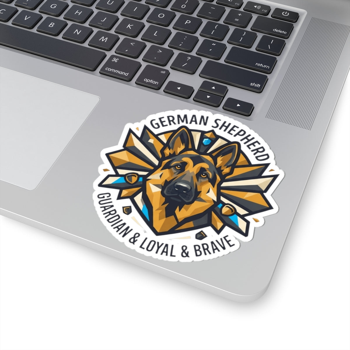 "German Shepherd Guardian Loyal Brave" Sticker — Main