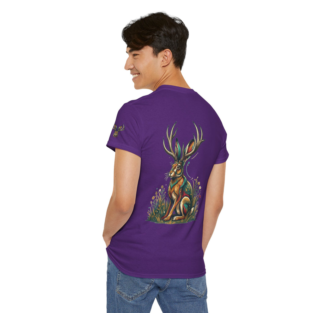 Color: Purple | Jackalope (American Folklore) Premium Graphic Tee