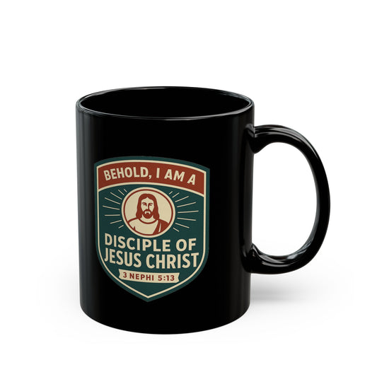 "Disciple of Christ" Black Ceramic Mug