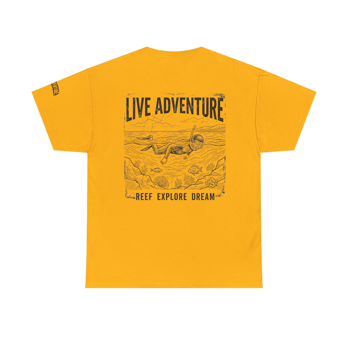 Color: Gold | Live Adventure Surfing Premium Graphic Tee