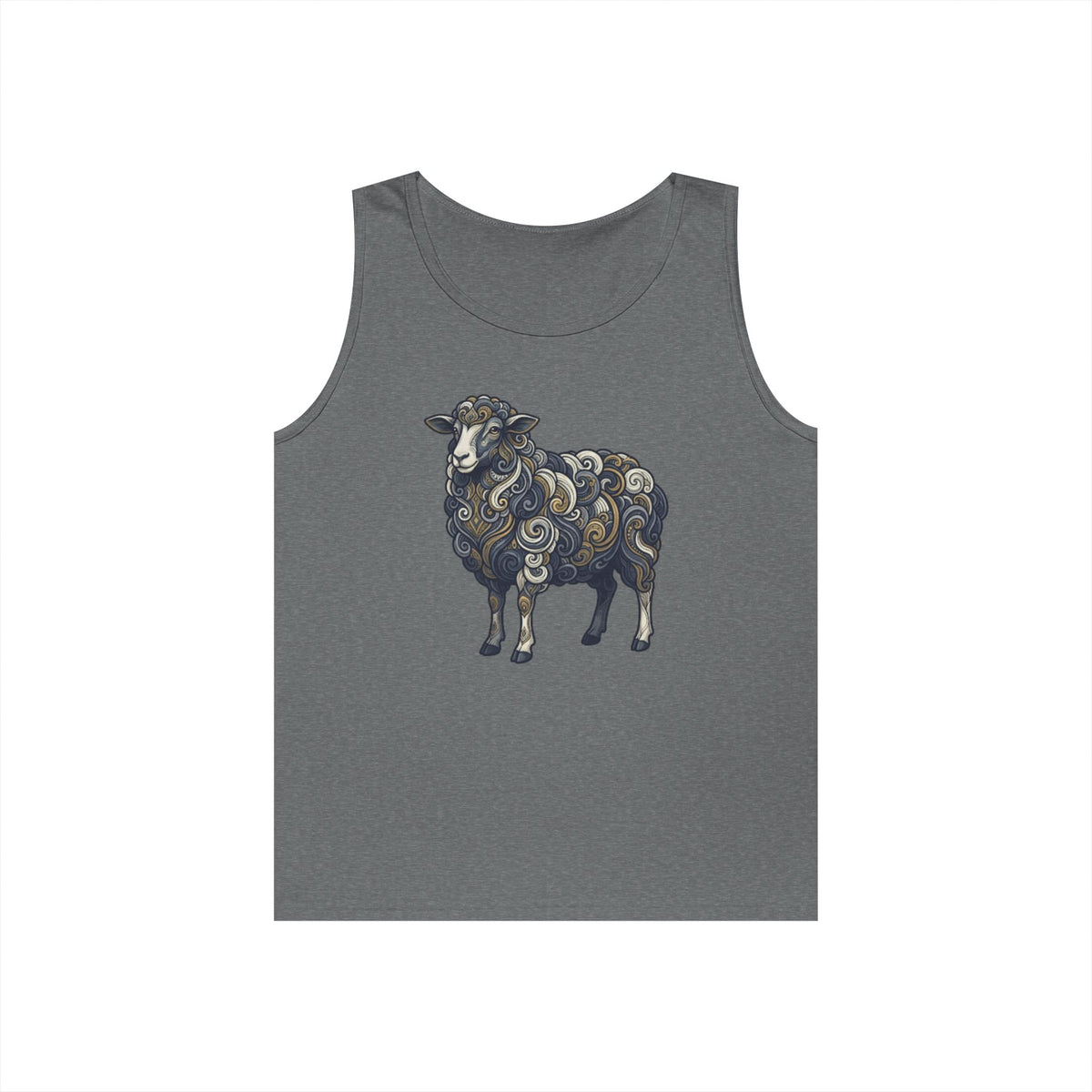 Color: Graphite Heather | Barnyard Sheep Tank Top
