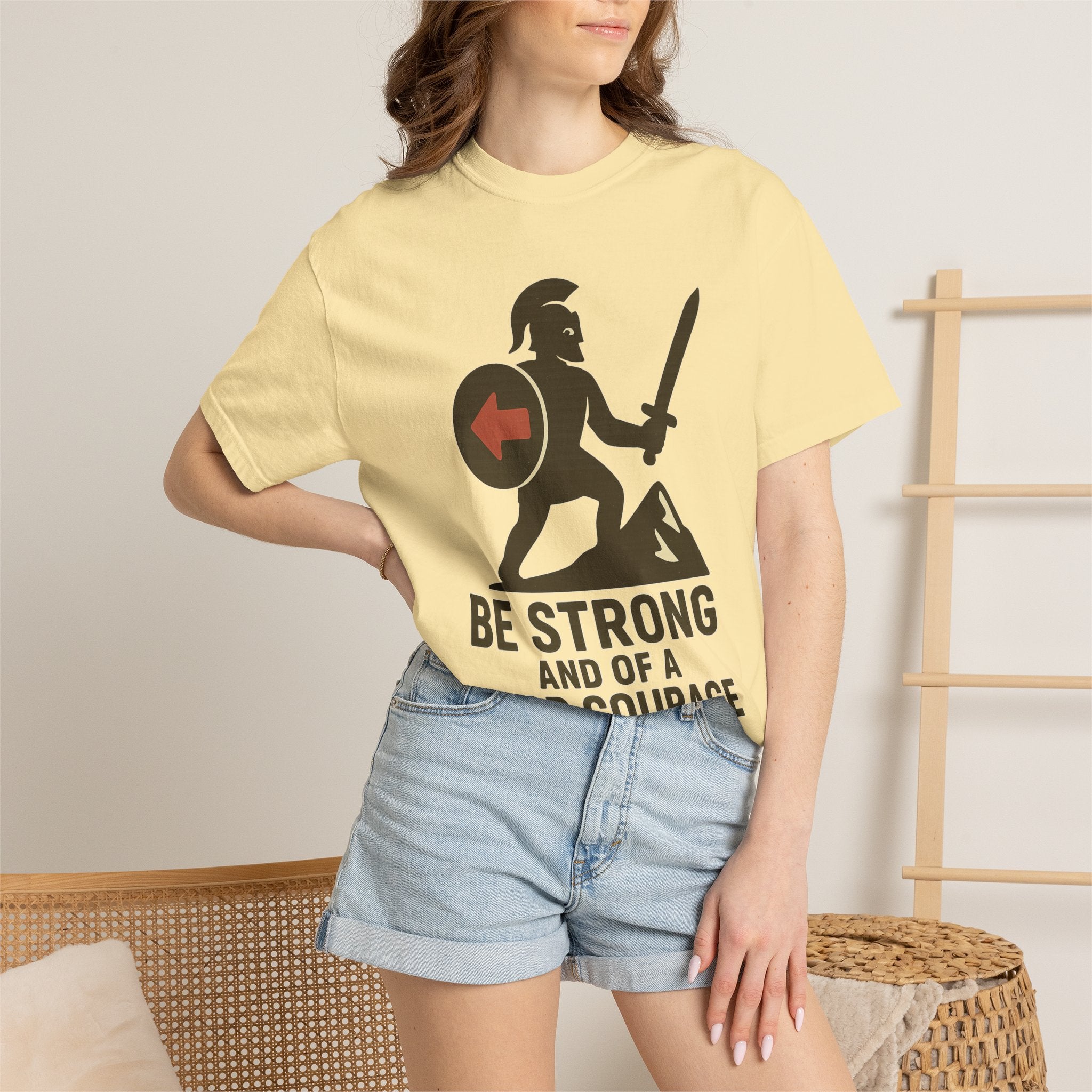 "Be Strong and of a Good Courage" Joshua 1:9 Unisex Garment-Dyed T-shirt