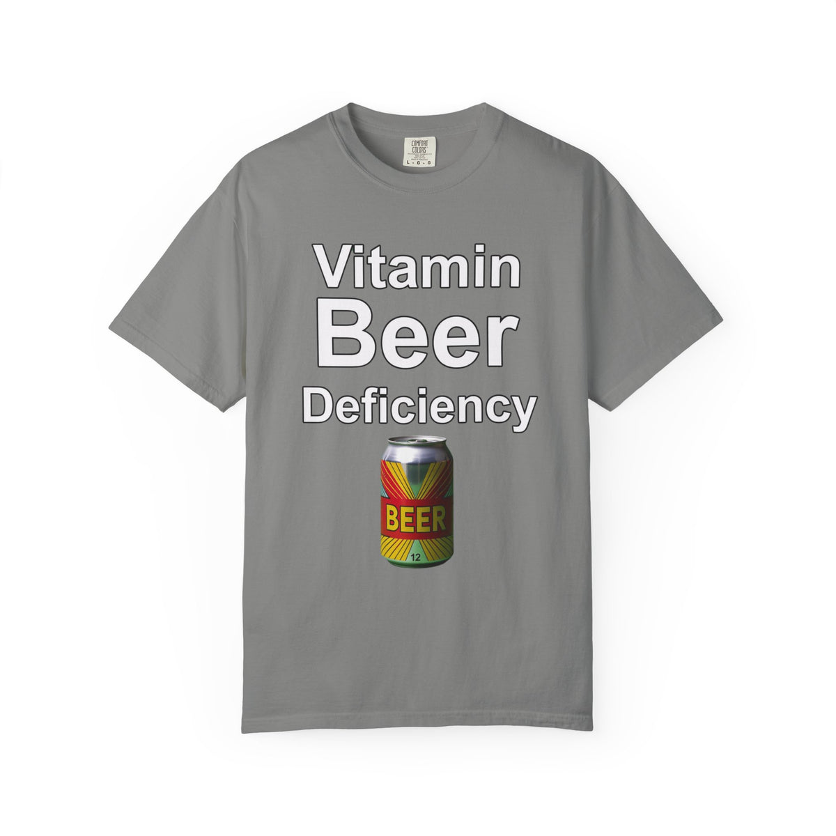 Color: Granite | Vitamin Beer  Unisex Garment-Dyed T-shirt