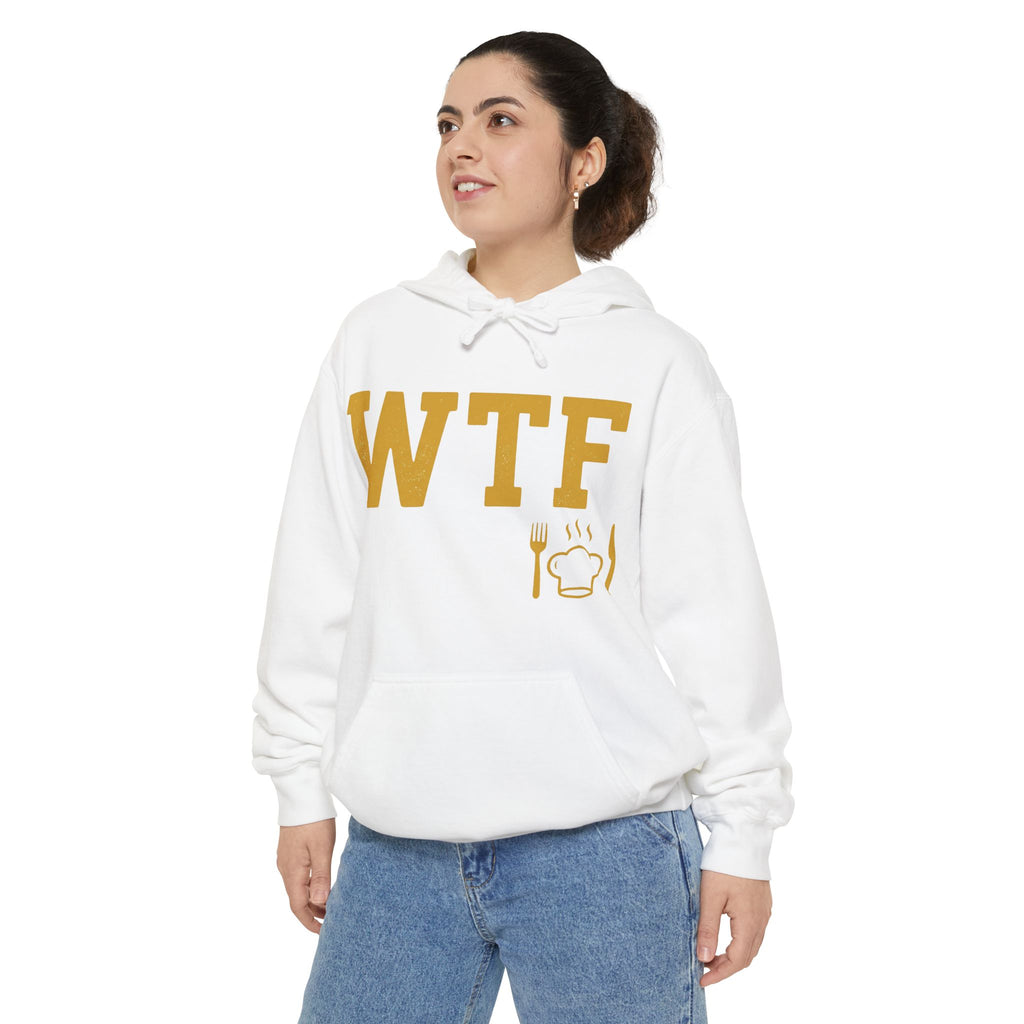 Hangry AF: WTF Where's The Food | Garment-Dyed Hoodie — AttitudeShirts