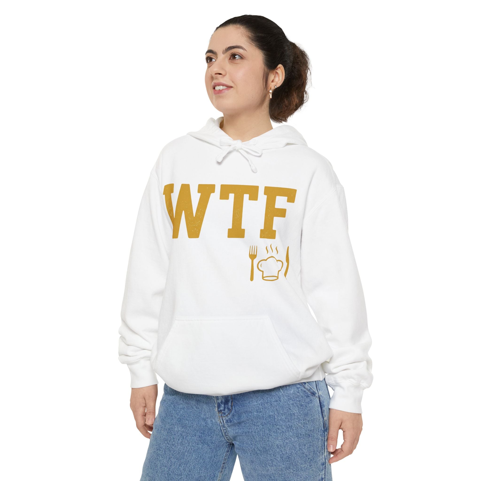 Hangry AF: WTF Where's The Food | Garment-Dyed Hoodie — AttitudeShirts