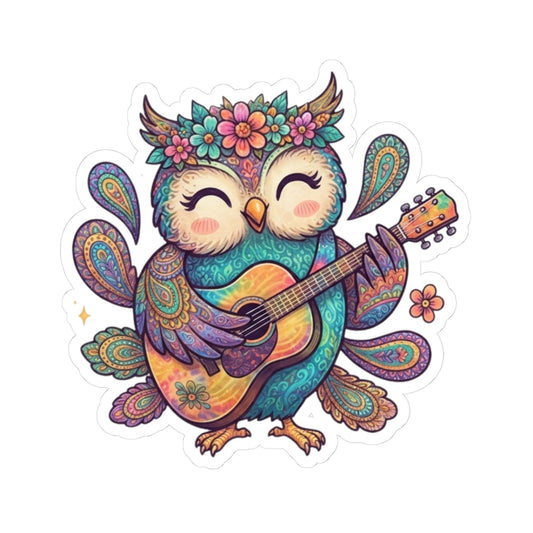 "Hippy Owl" Sticker — Main
