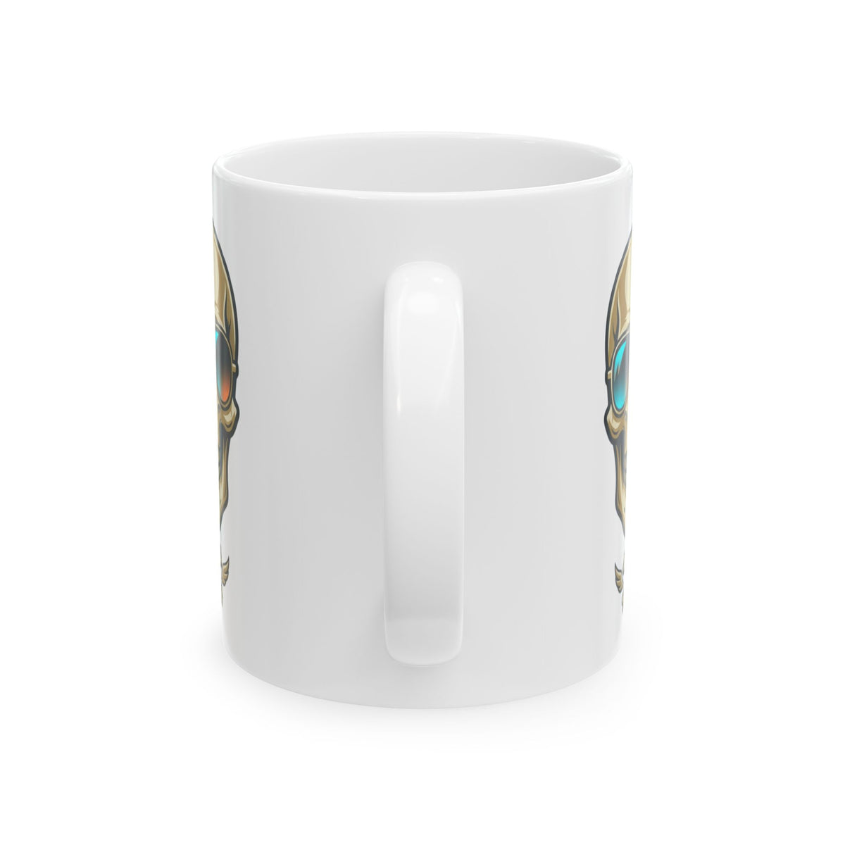 "Bad to the Bone Marrow" White Ceramic Mug — Graphic