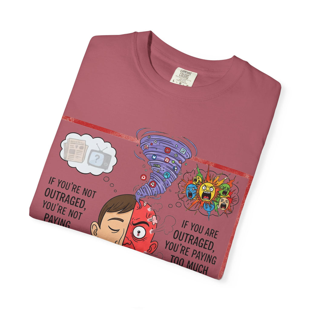 "The Outrage Paradox" Unisex Garment-Dyed T-shirt