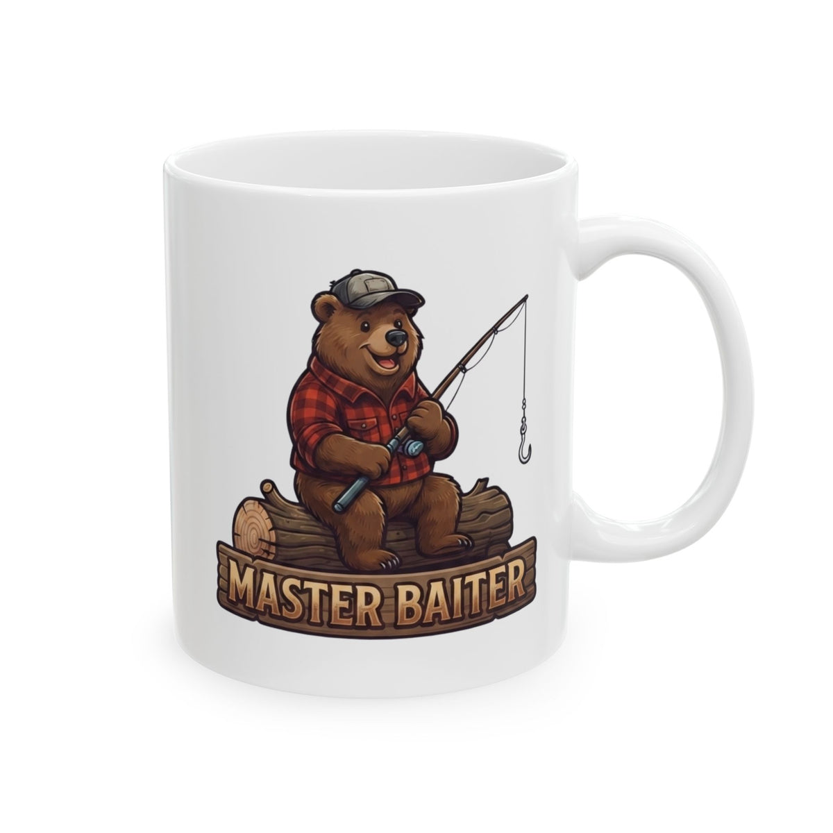 "Bear Master Baiter" White Ceramic Mug