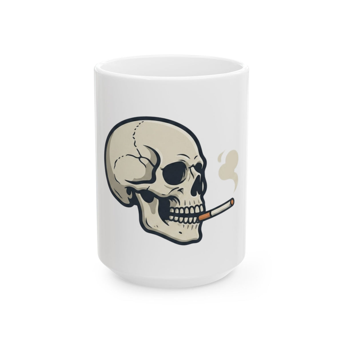 "Dead Inside Shit Outside" White Ceramic Mug — Graphic