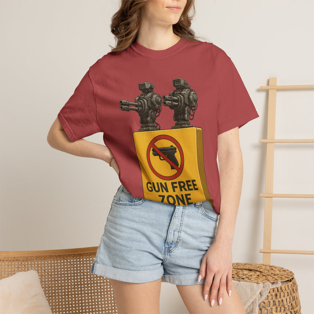 "Gun Free Zone: Unisex Garment-Dyed T-shirt