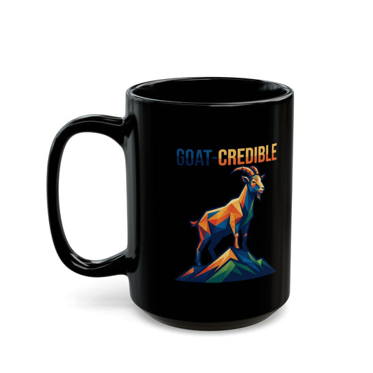 "Goat Credible" Black Ceramic Mug