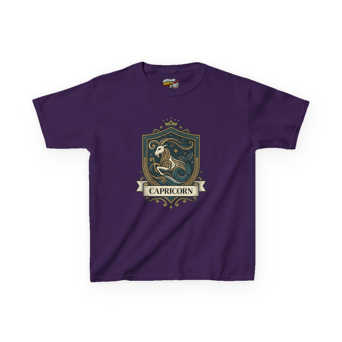 "Capricorn- The Sea-Goat Crest" Kids Tee