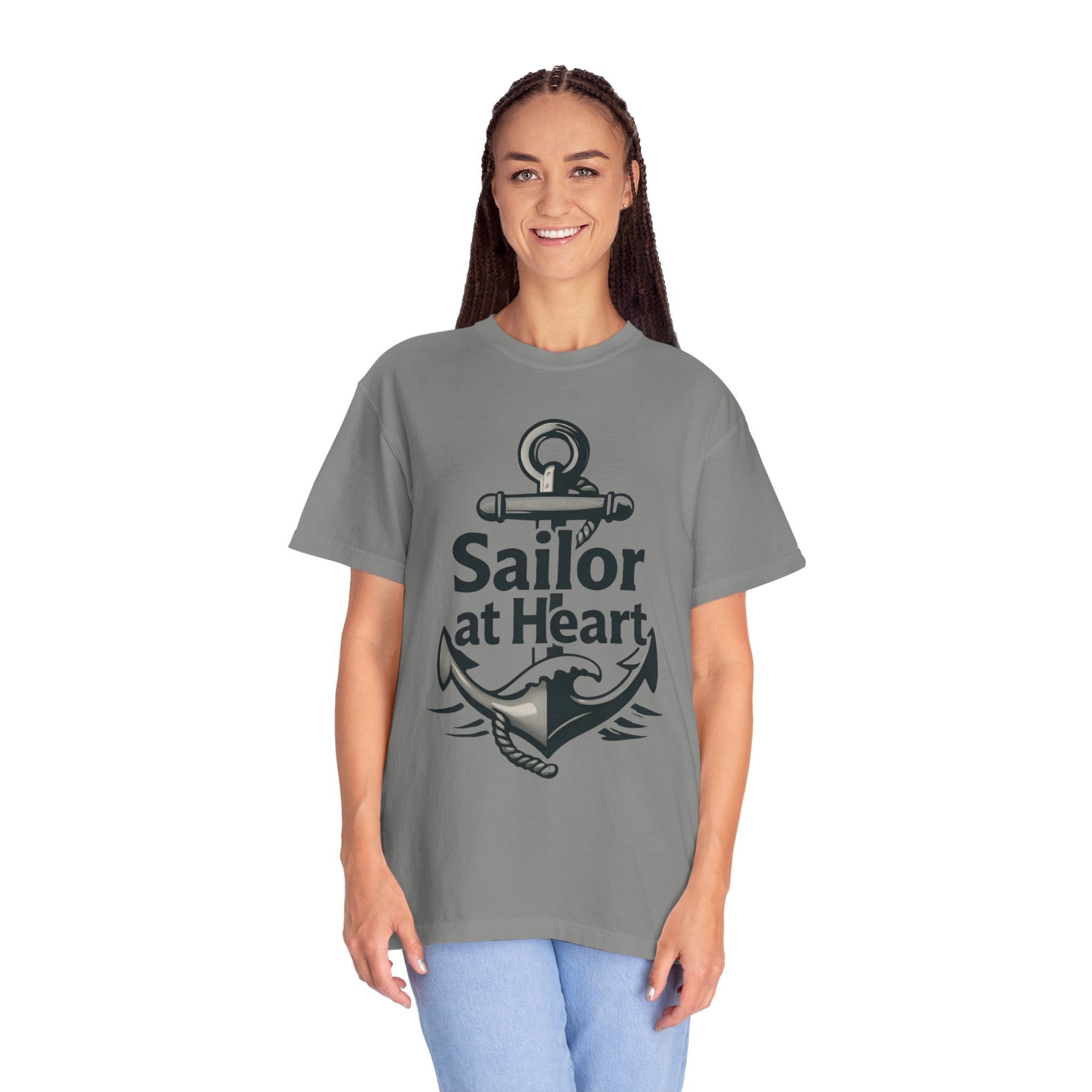 "Sailor at Heart-2" Unisex Garment-Dyed T-shirt