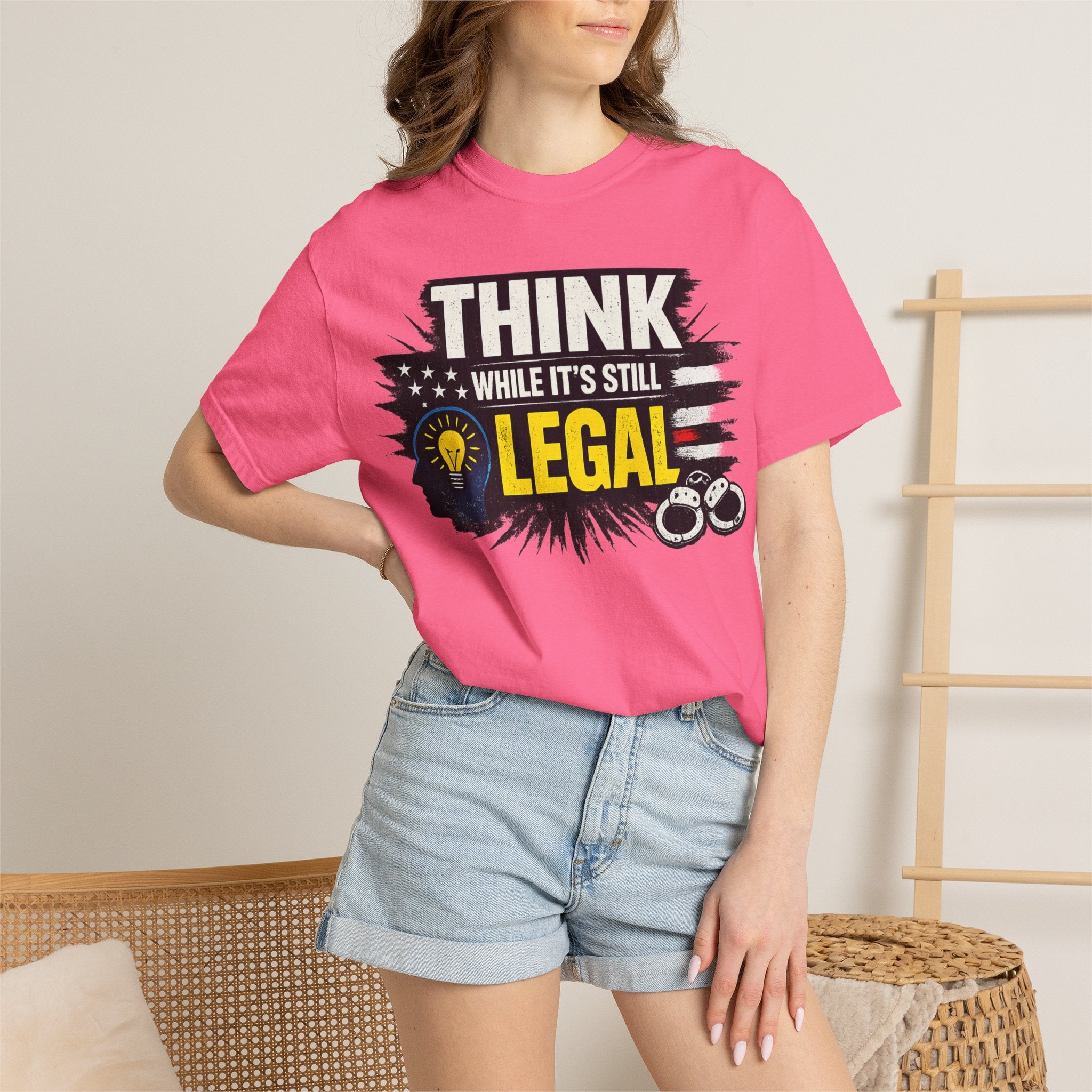 "Think While It’s Still Legal" Unisex Garment-Dyed T-shirt