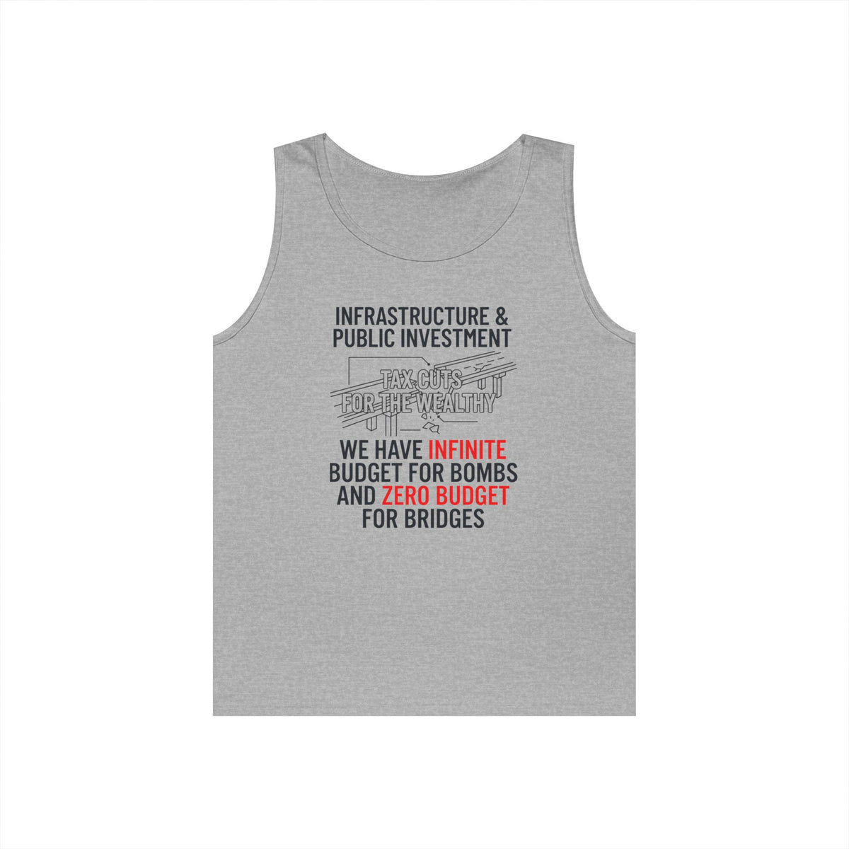 Color: Sport Grey | Protest Series - Fix The Roads Tank Top