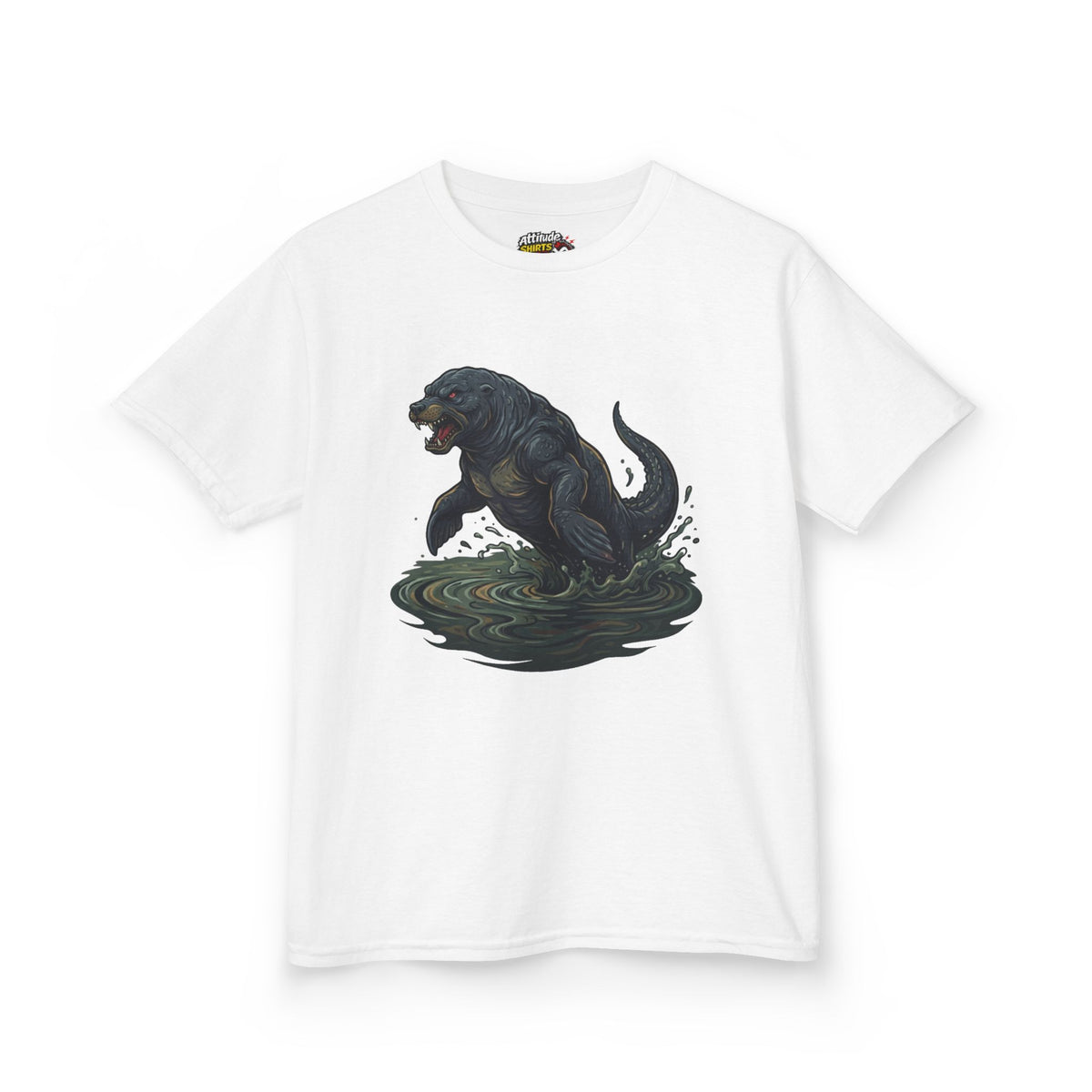 Color: White | Bunyip (Australian Aboriginal Mythology) Kids Tee