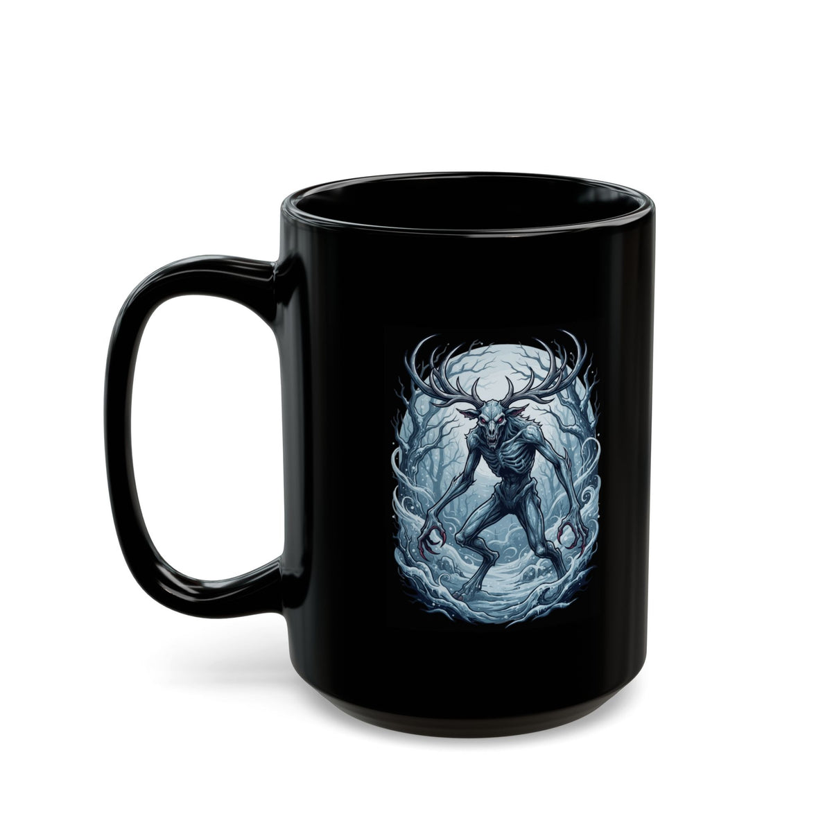 "Wendigo (Algonquian Folklore)" Black Ceramic Mug