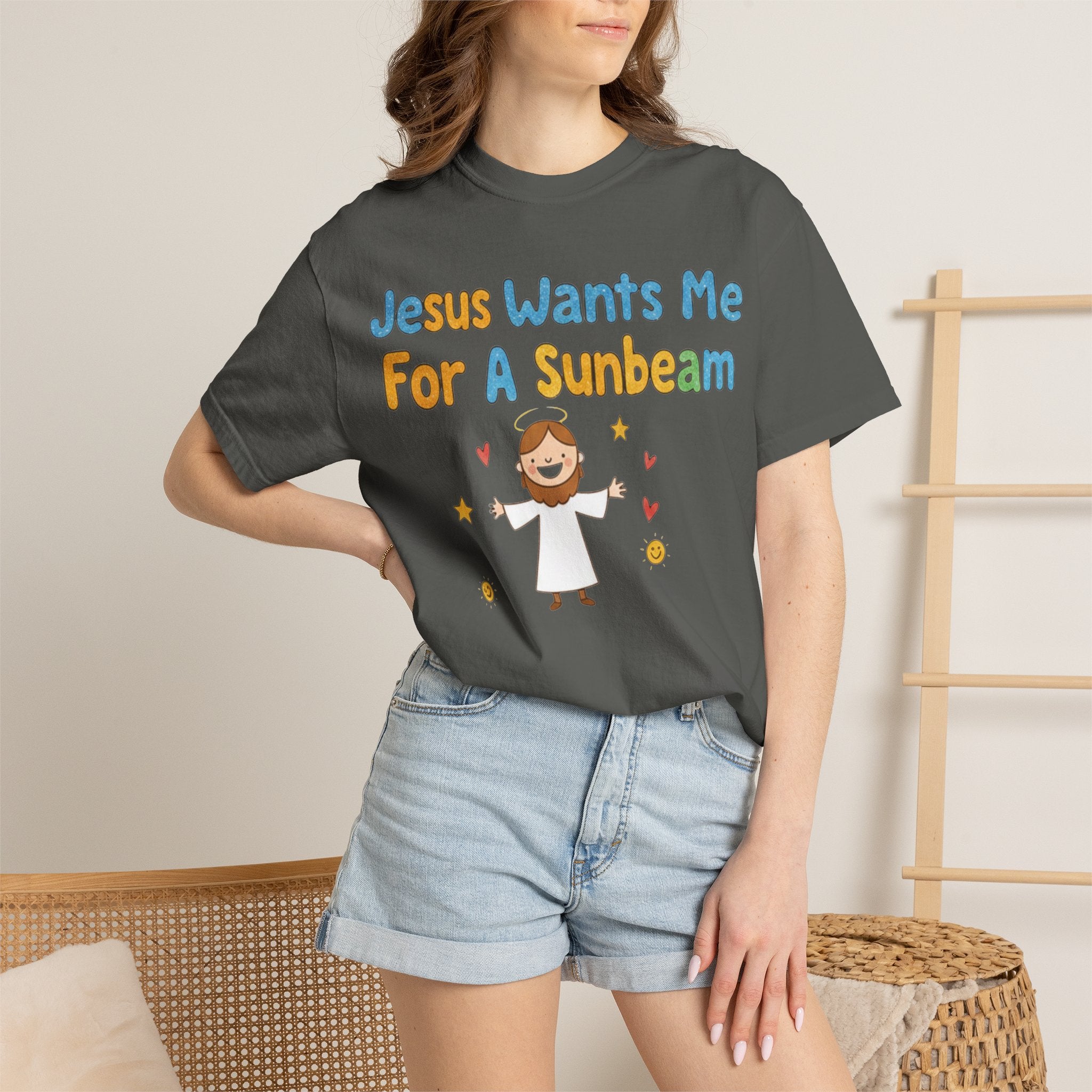 "Jesus Wants Me for a Sunbeam" Unisex Garment-Dyed T-shirt