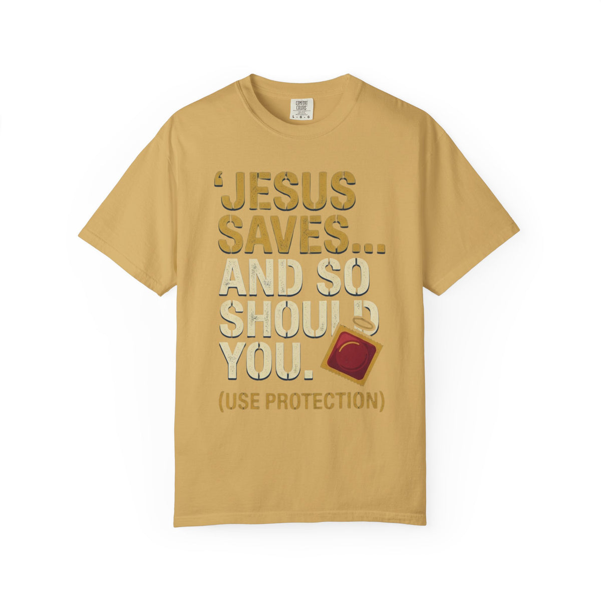 "Good Book Series Jesus Saves and So Should You" Unisex Garment-Dyed Tee
